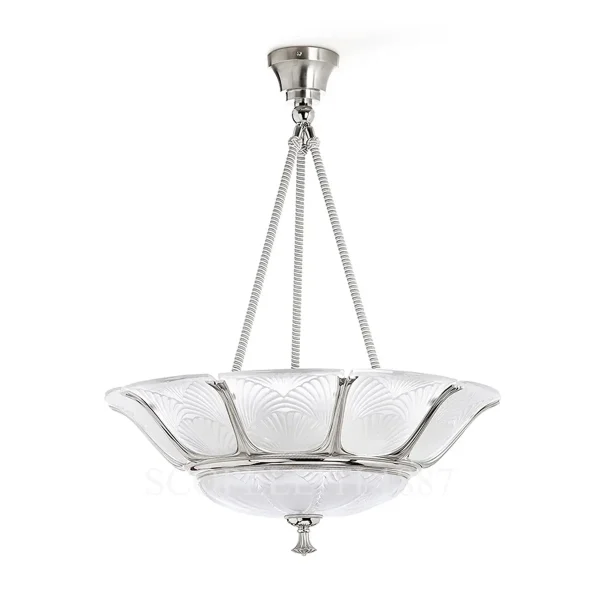 lalique ginkgo ceiling lamp large