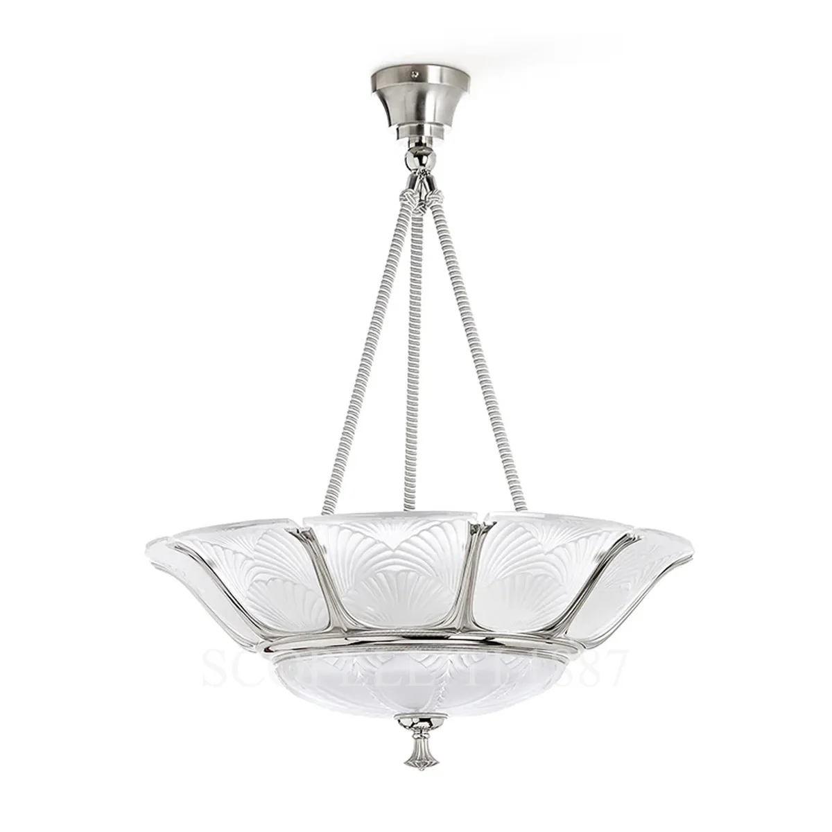 lalique ginkgo ceiling lamp large