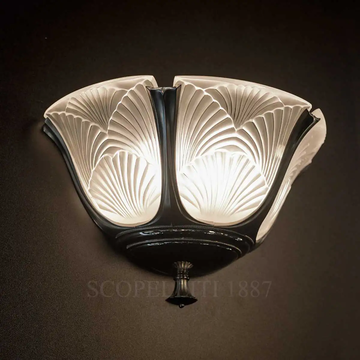 lalique ginkgo medium wall lamp