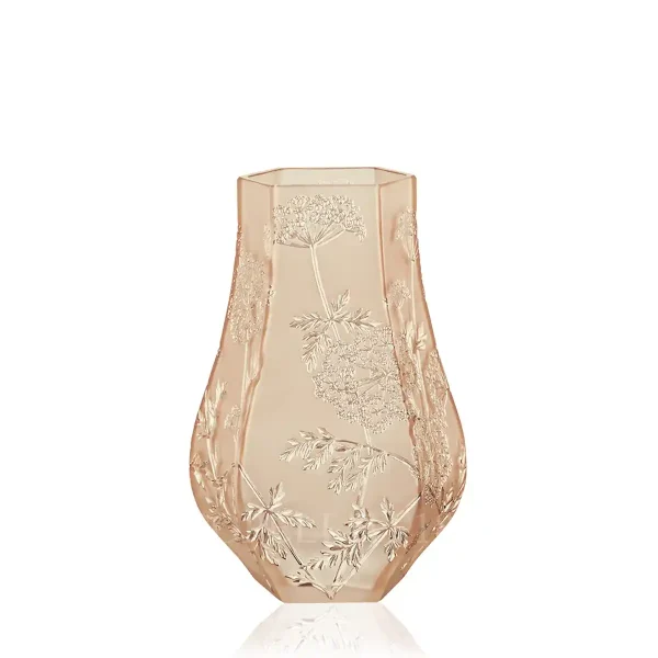 lalique ombelles gold luster vase