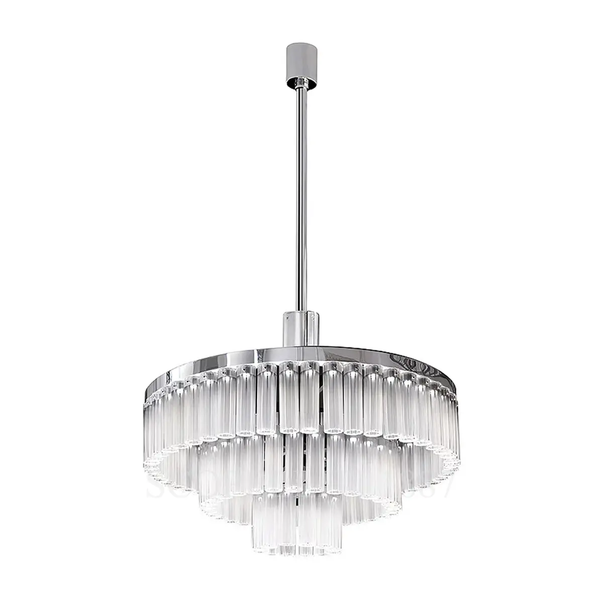lalique orgue chandelier 3 rings