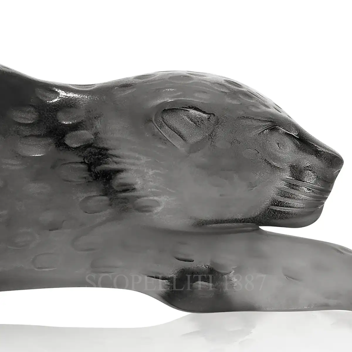 lalique zeila panther sculpture small grey