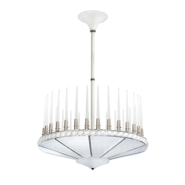 lalique perles nickel chandelier