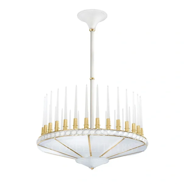 lalique perles satin gold chandelier