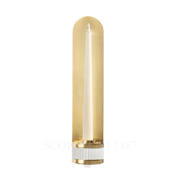lalique perles satin gold wall sconce