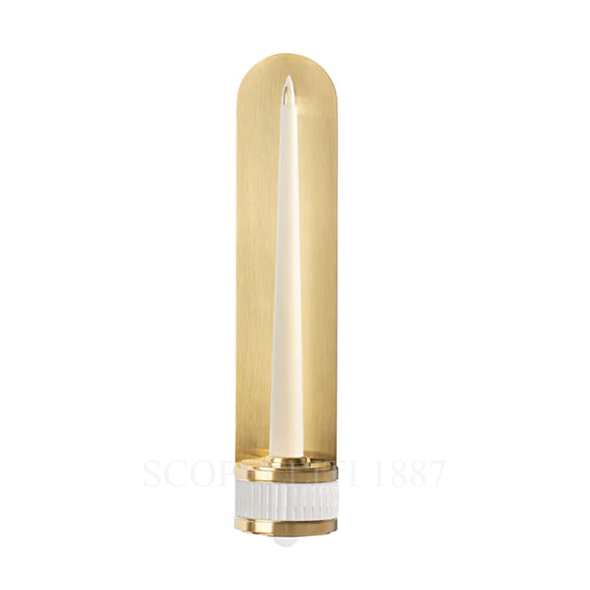 lalique perles satin gold wall sconce