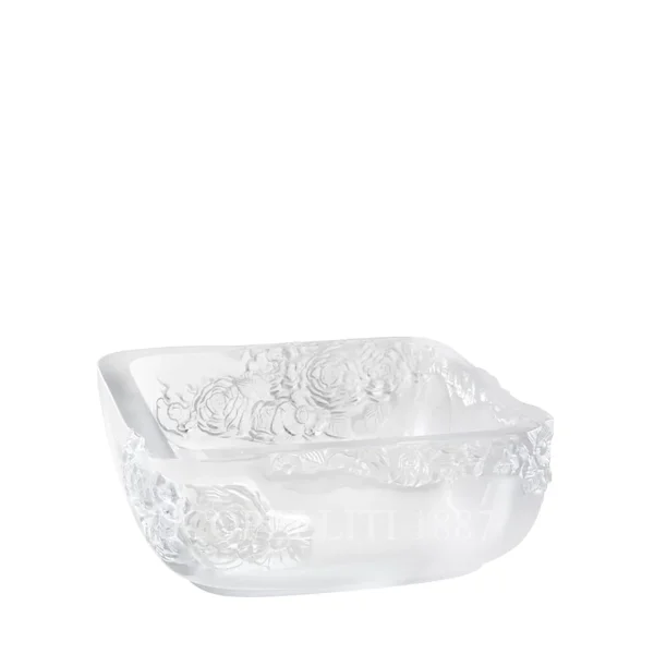lalique pivoines bowl clear crystal