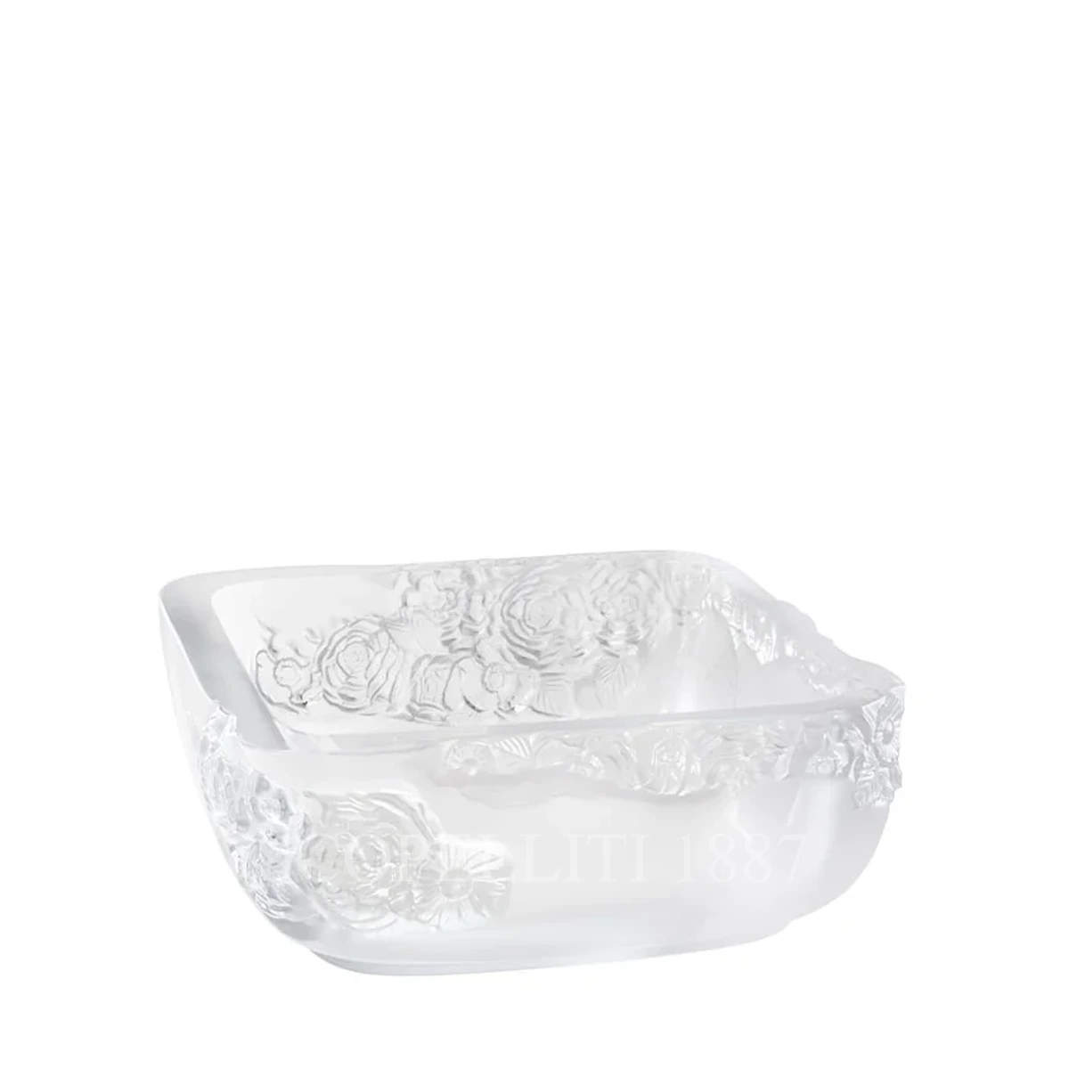 lalique pivoines bowl clear crystal