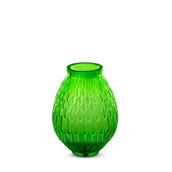 lalique vase plumes small amazon green
