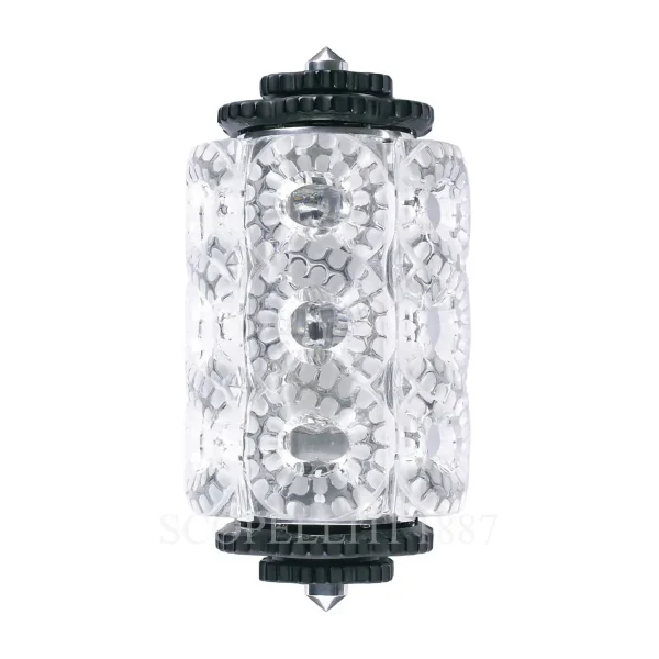 lalique seville wall sconce clear and black