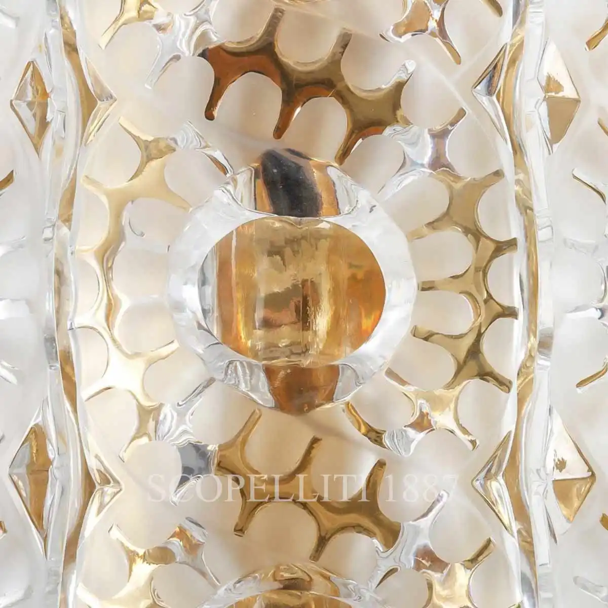 lalique seville wall sconce gilded