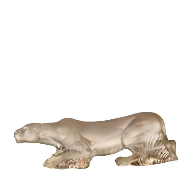 lalique timbavati lioness sculpture gold