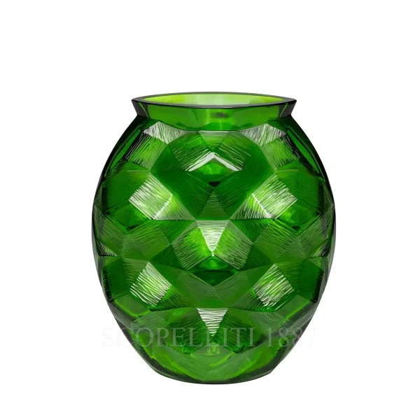 lalique tortue green vase