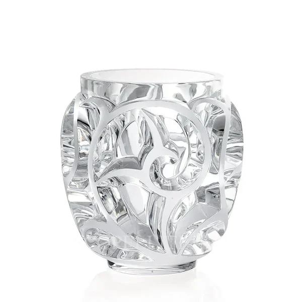 lalique tourbillons vase clear crystal