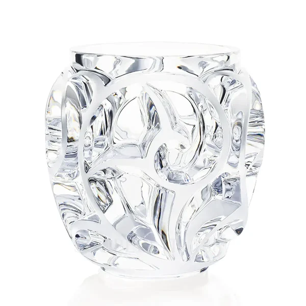 lalique tourbillons large vase clear crystal