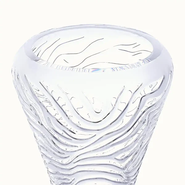 lalique zebre satin relief vase detail