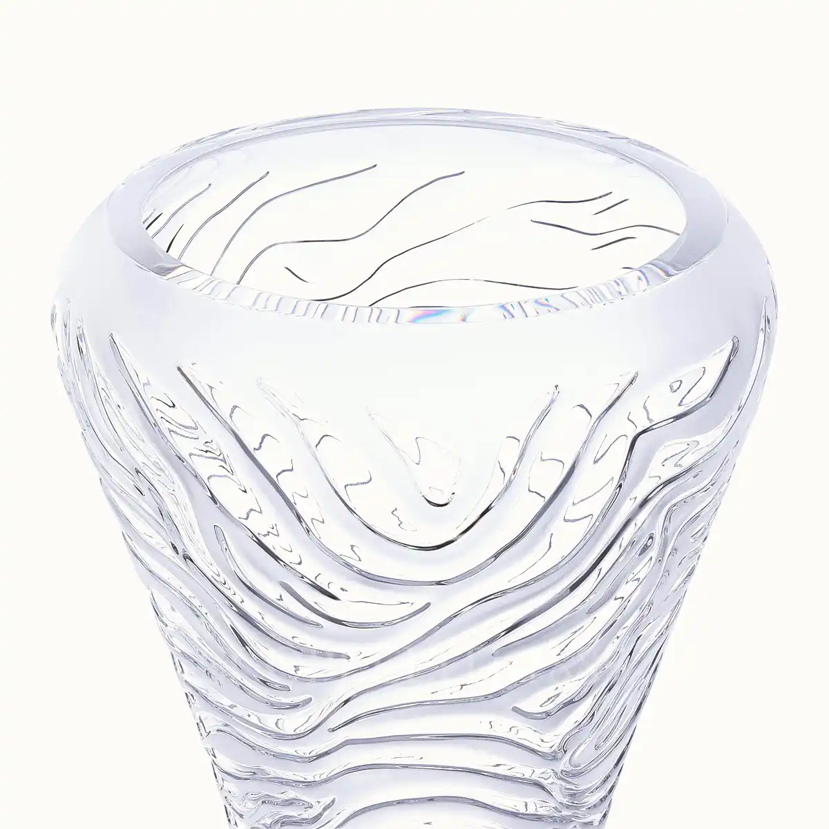 lalique zebre satin relief vase detail