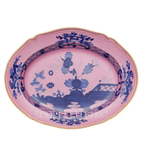 ginori 1735 oval platter large oriente italiano azalea