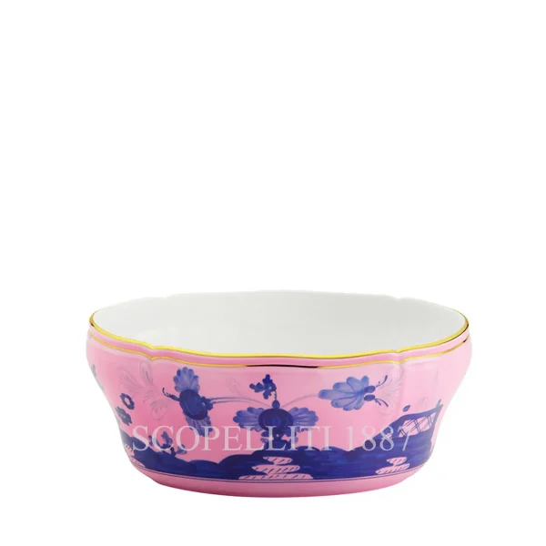 ginori 1735 oval salad bowl oriente italiano azalea