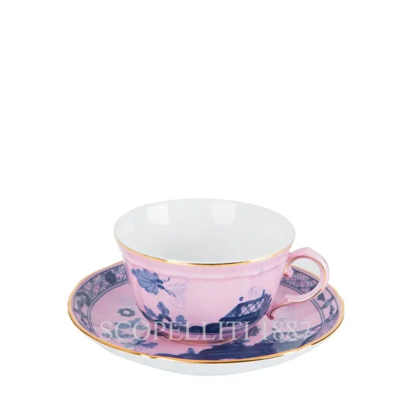 ginori 1735 oriente italiano azalea tea cup and saucer