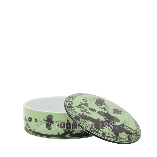 ginori 1735 round box with lid oriente italiano bario