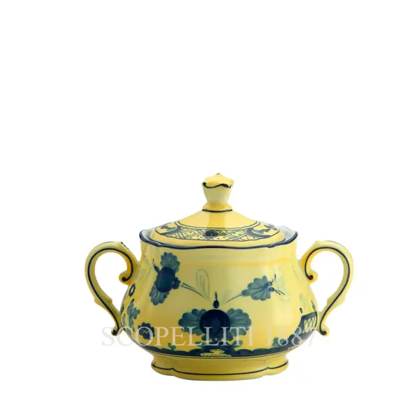 ginori 1735 sugar bowl with lid oriente italiano citrino