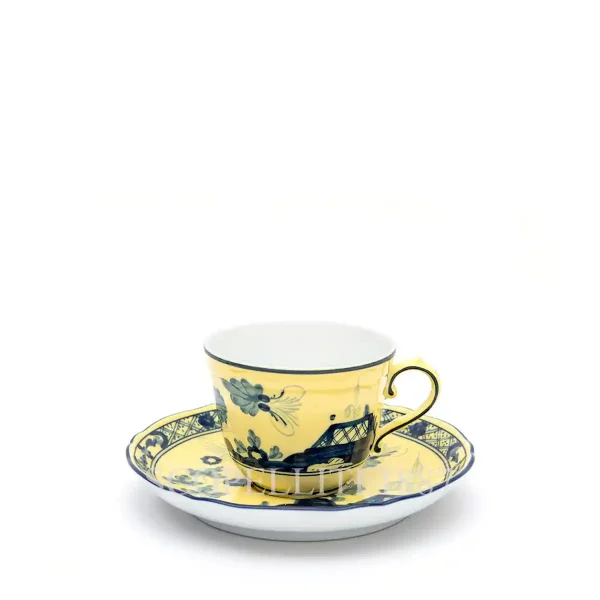 ginori 1735 coffee cup and saucer oriente italiano citrino