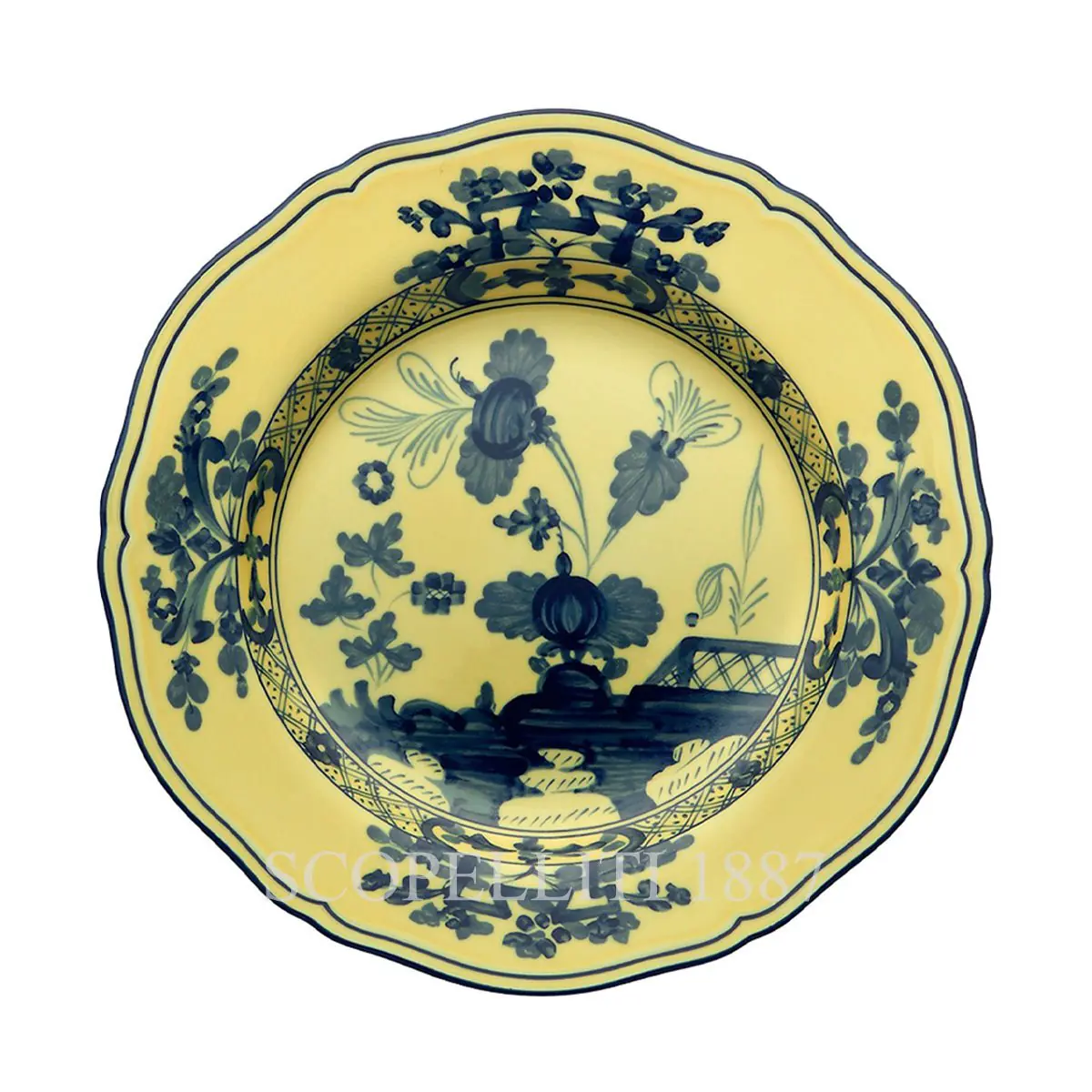 ginori 1735 dinner plate oriente italiano citrino