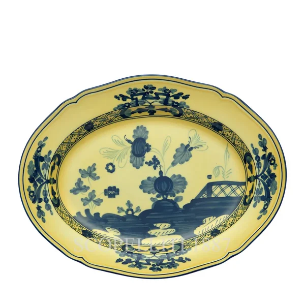 ginori 1735 oval platter large oriente italiano citrino