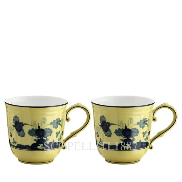 ginori 1735 mug set for two oriente italiano citrino