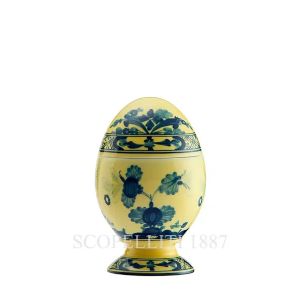 ginori 1735 small covered egg oriente italiano citrino
