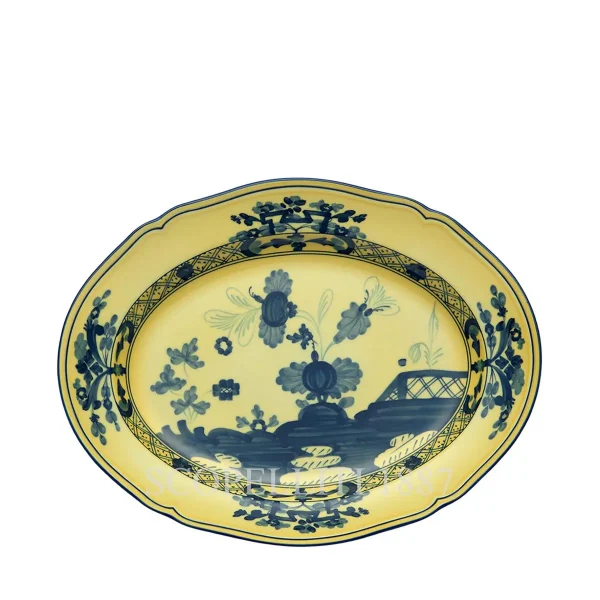 ginori 1735 oval platter small oriente italiano citrino