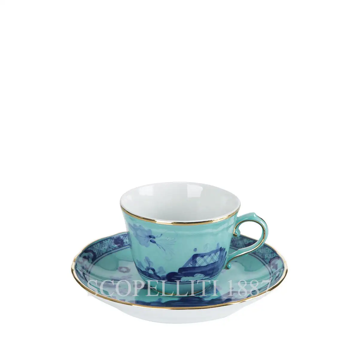 ginori 1735 coffee cup and saucer oriente italiano iris