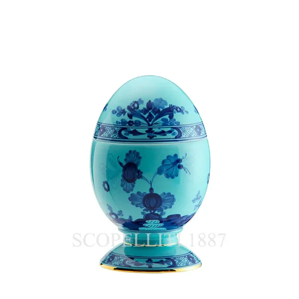 ginori 1735 large covered egg oriente italiano iris