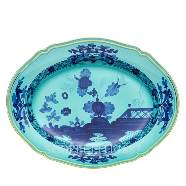 ginori 1735 oval platter large oriente italiano iris