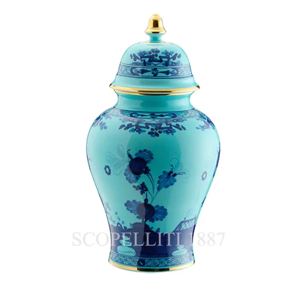 ginori 1735 potiche large vase with cover oriente italiano iris
