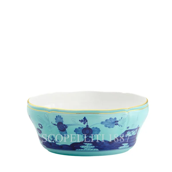 ginori 1735 oval salad bowl oriente italiano iris