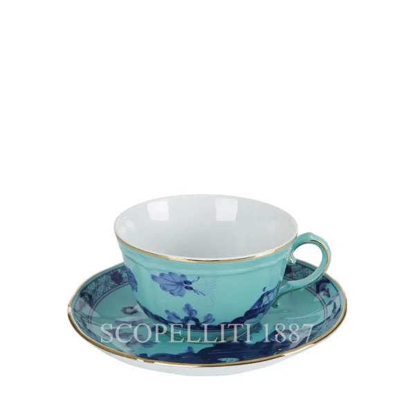 ginori 1735 tea cup and saucer oriente italiano iris