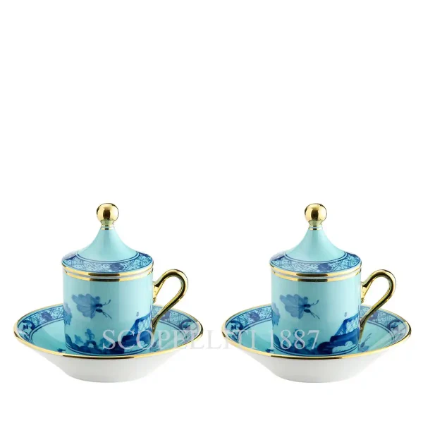 ginori 1735 téte a téte coffee set oriente italiano iris