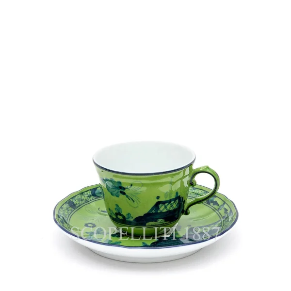 ginori 1735 coffee cup and saucer oriente italiano malachite
