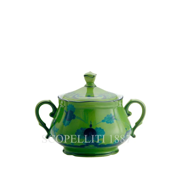 ginori 1735 sugar bowl with lid oriente italiano malachite