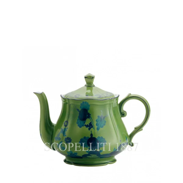 ginori 1735 teapot oriente italiano malachite