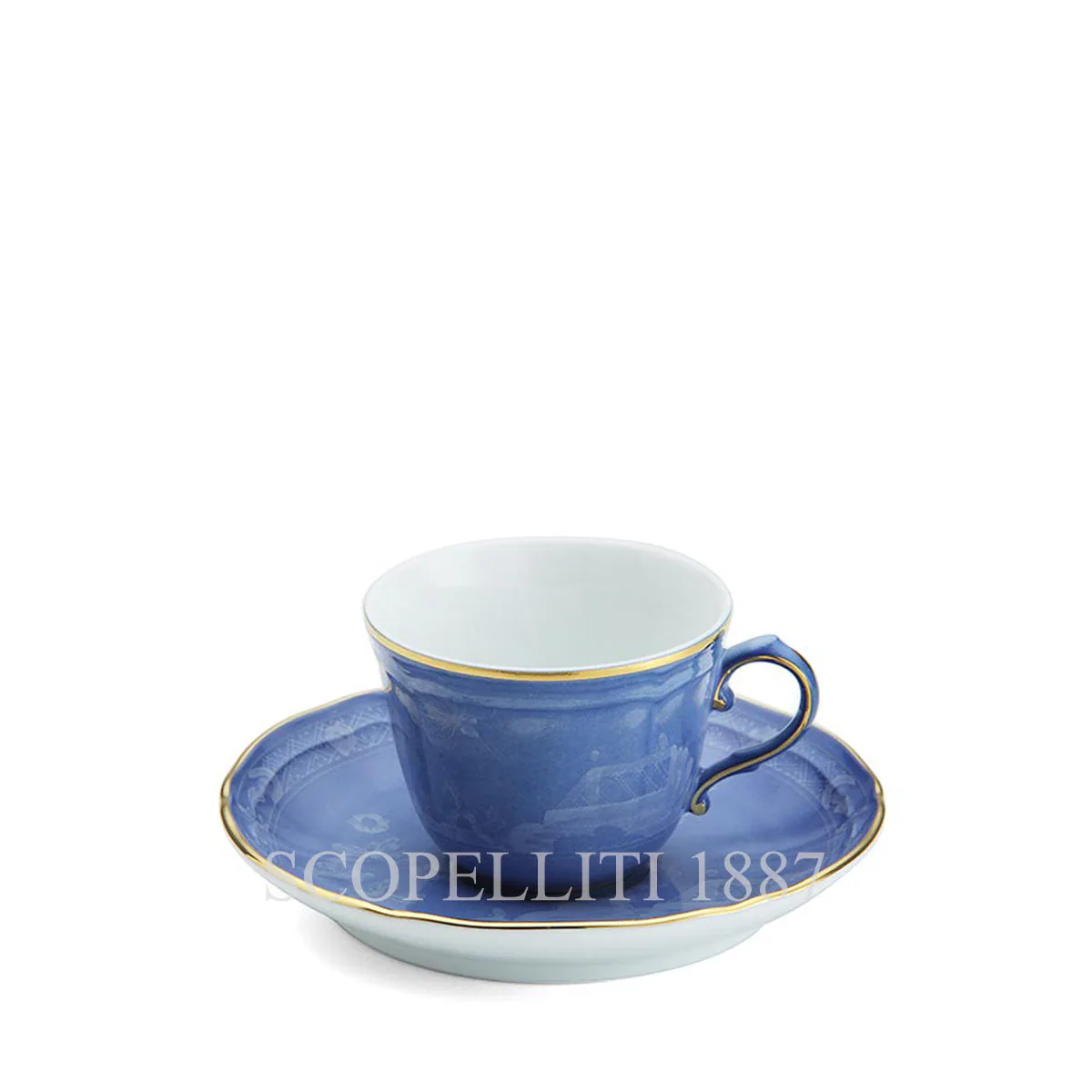 ginori 1735 coffee cup and saucer oriente italiano pervinca