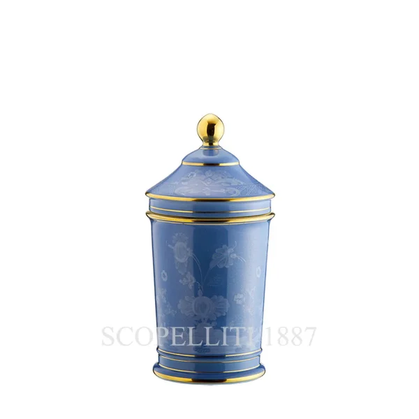ginori 1735 pharmacy vase with lid oriente italiano pervinca