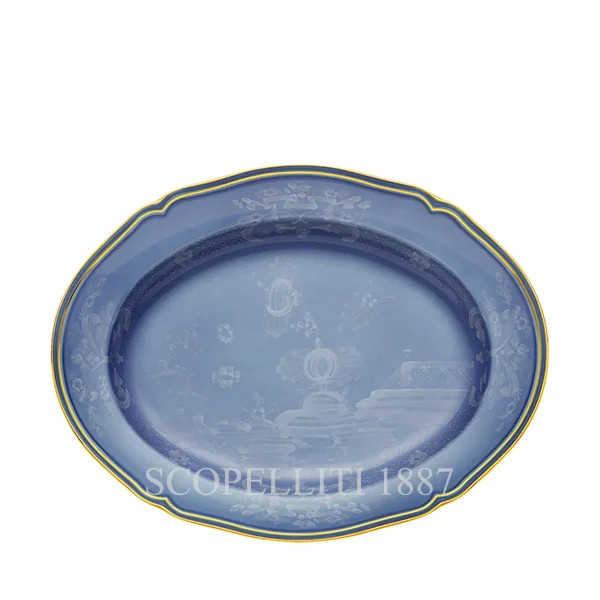 ginori 1735 oval platter small oriente italiano pervinca