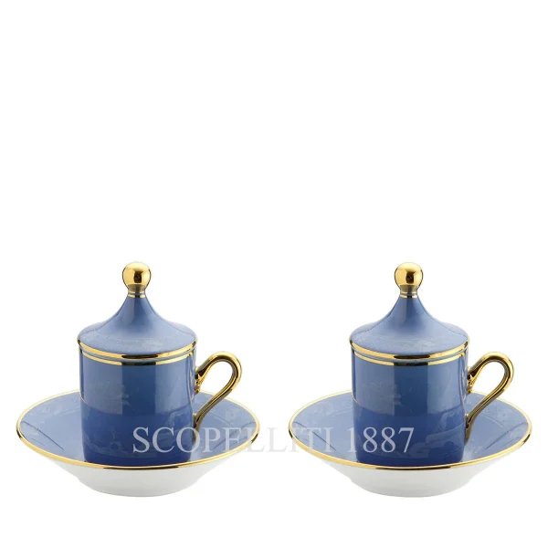 ginori 1735 téte a téte coffee set oriente italiano pervinca