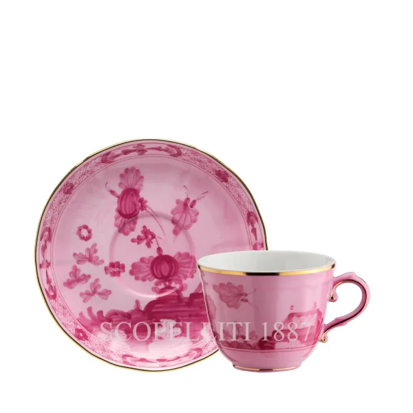 ginori 1735 coffee cup and saucer oriente italiano porpora