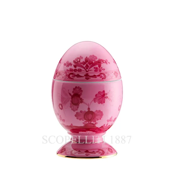 ginori 1735 large covered egg oriente italiano porpora