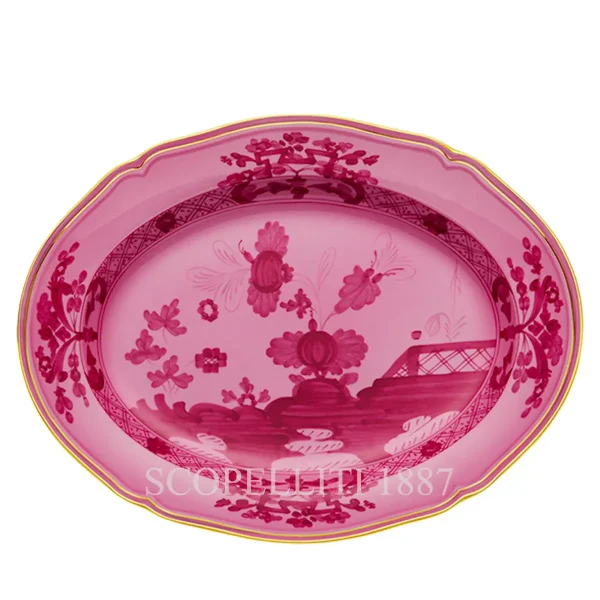 ginori 1735 oval platter large oriente italiano porpora