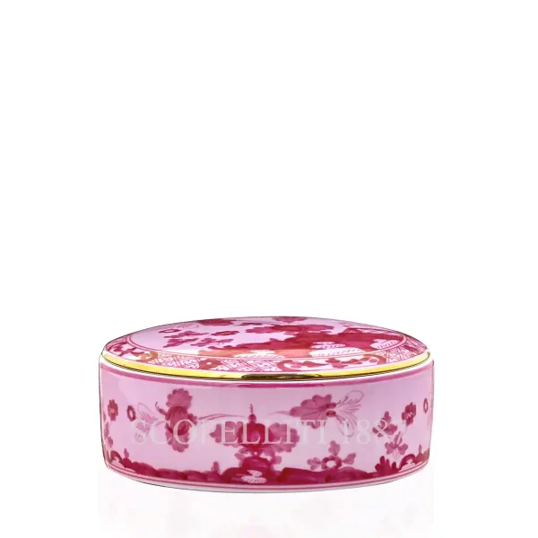 ginori 1735 round box with lid oriente italiano porpora